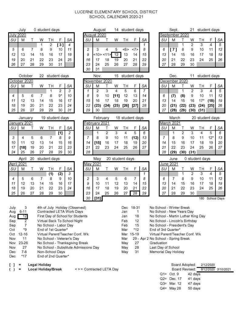 calendar revision